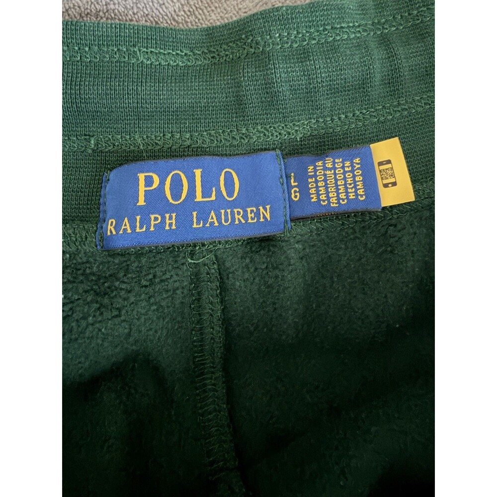 Polo Ralph Lauren P Patch Fleece Jogger Sweatpants Green Men's Large Varsity - Picture 3 of 10